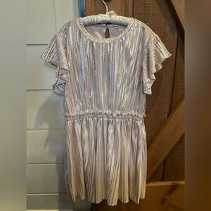 Shimmering Cream Kids Dress